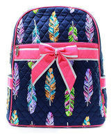 15" Quilted Backpack Bookbag Kids School Tote